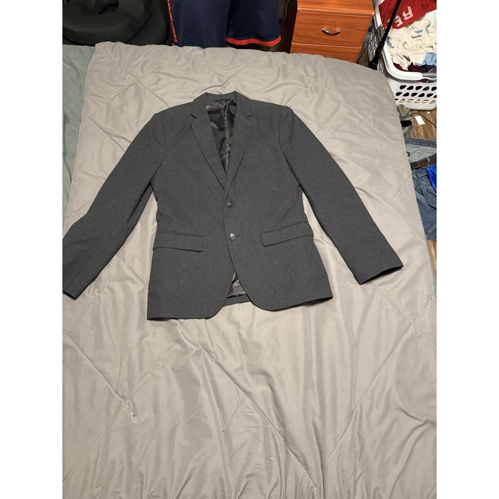 Banana Republic Men's Tailored Fit Blazer Jacket Charcoal Gray 38R Cotton